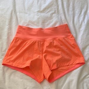 Lululemon Athletica Coral Orange Athletic Shorts in Size 2